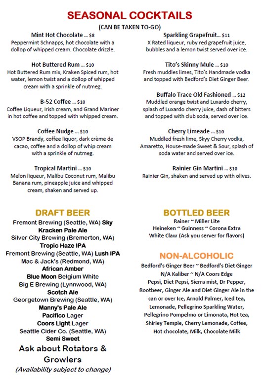 The Hook, Seafood and Spirits Restaurant in Perrinville / Edmonds